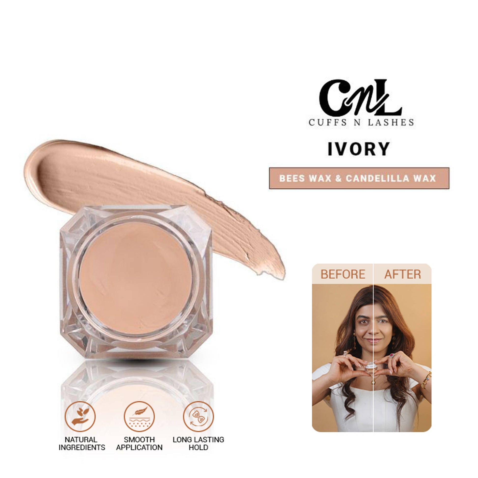 Cuffs N Lashes Cover Pot Concealer For Scars, Dark Circles, Acne & Pigmentation - Ivory