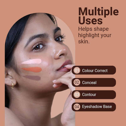 Cuffs N Lashes Cover Pot Concealer For Scars, Dark Circles, Acne & Pigmentation - Creamy Beige