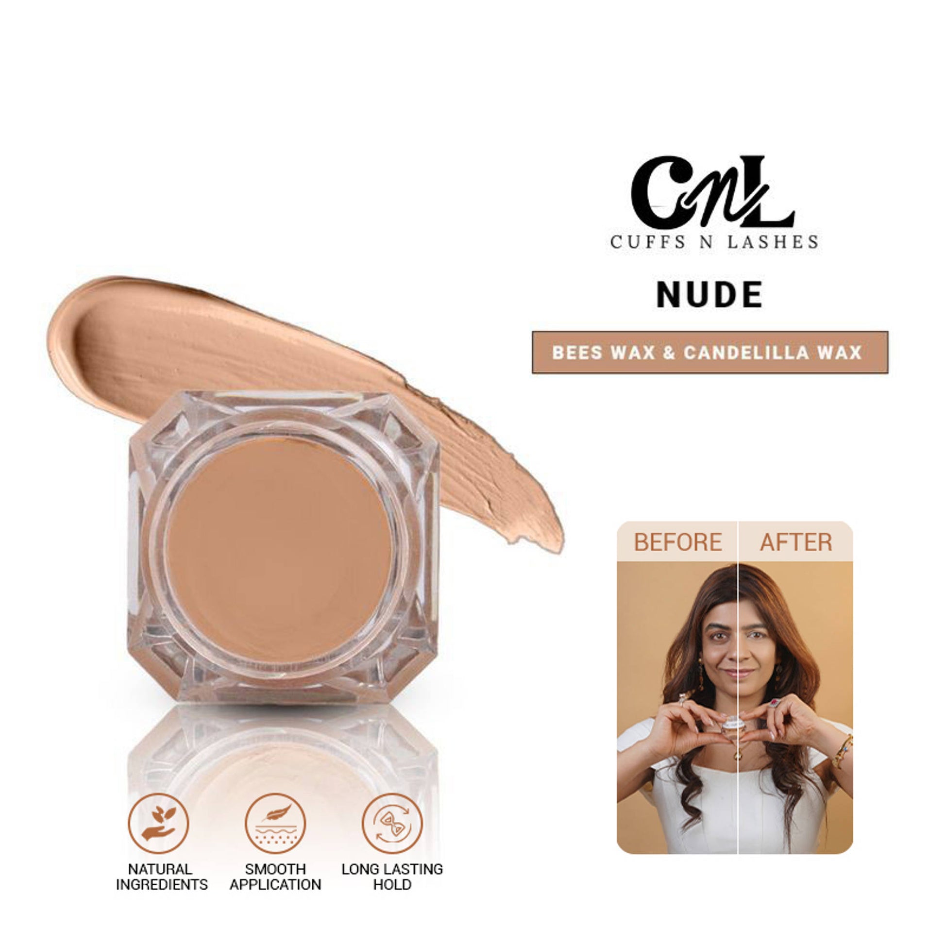 Cuffs N Lashes Cover Pot Concealer For Scars, Dark Circles, Acne & Pigmentation - Nude