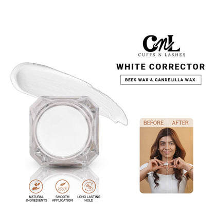 Cuffs N Lashes Cover Pot Concealer For Scars, Dark Circles, Acne & Pigmentation - White Corrector