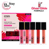ENN Semi-Matte 12-Hrs Stay & Waterproof Liquid Lipstick Kit For Soft Lips - AM to PM - Set of 5