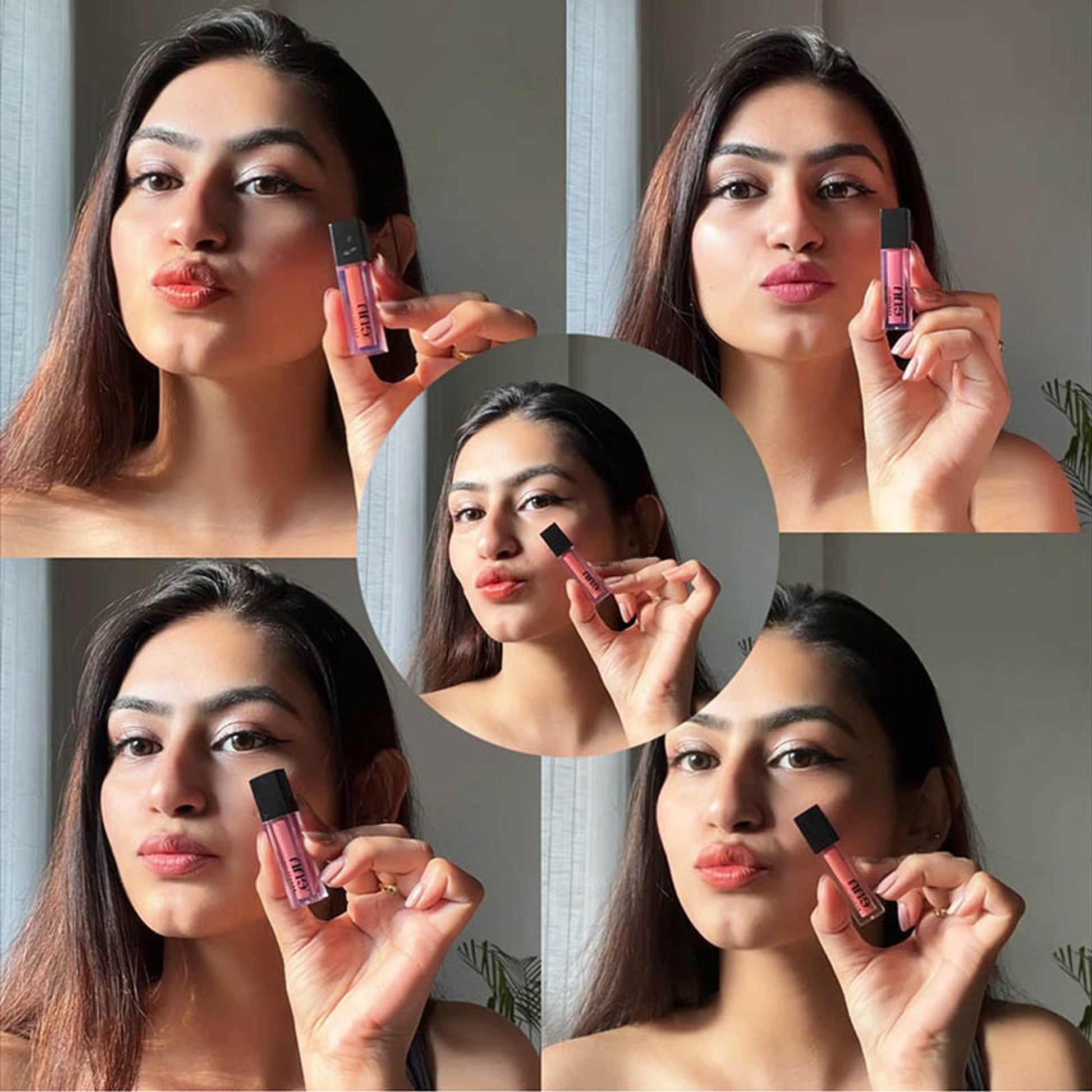 ENN Semi-Matte 12-Hrs Stay & Waterproof Liquid Lipstick Kit For Soft Lips - AM to PM - Set of 5