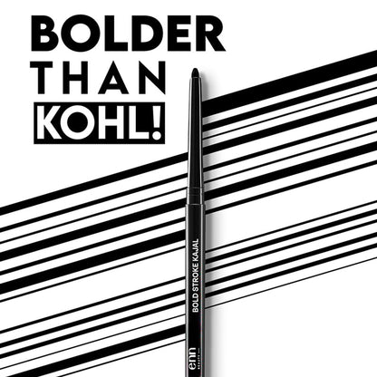ENN Bold Stroke Kajal in intense black, 24-hour waterproof and smudge-proof eyeliner displayed on a neutral background.