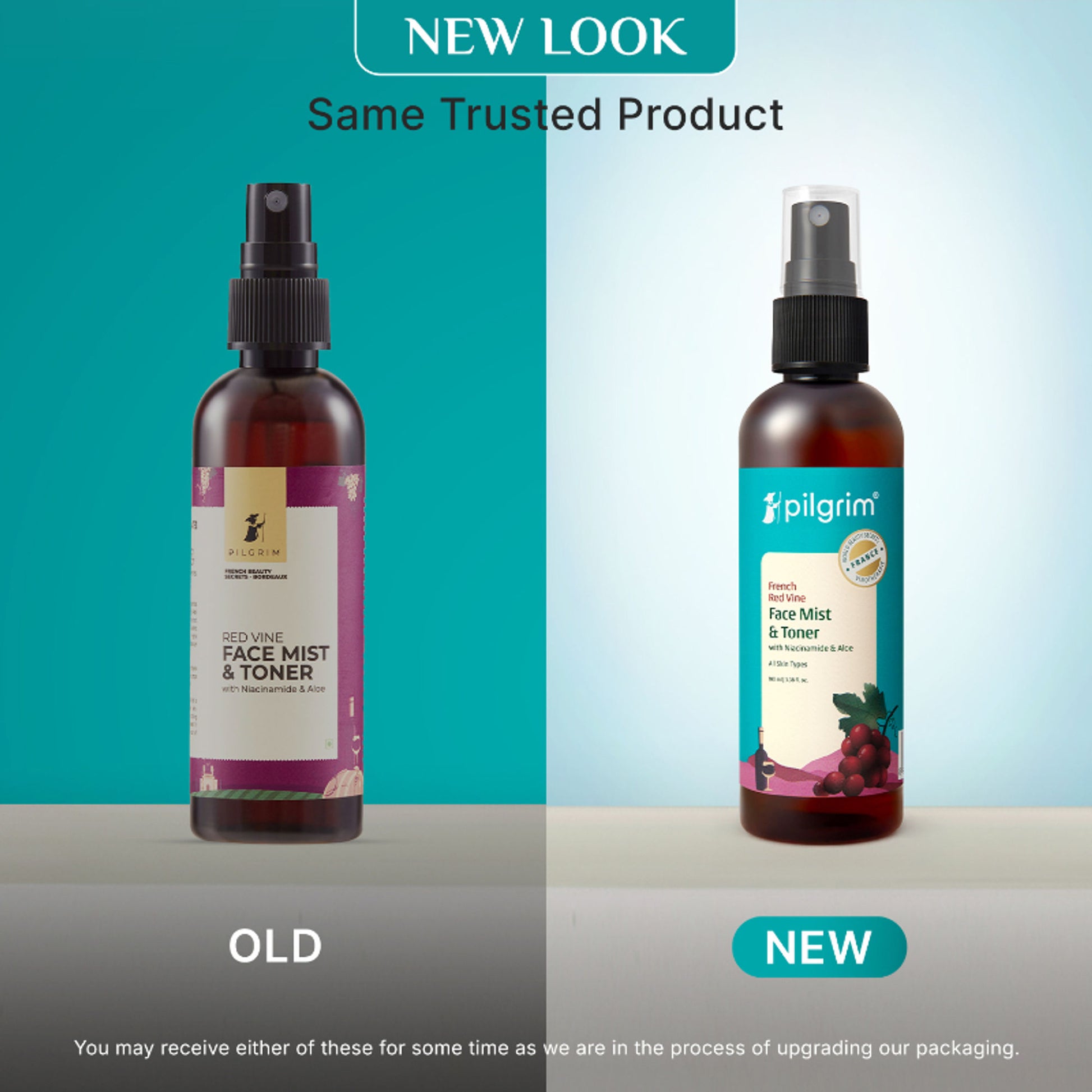 Pilgrim Red Vine Face Mist & Toner with Vitamin B3 & Aloe