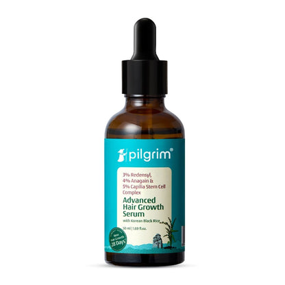 Pilgrim 3% Redensyl 4% Anagain Rosemary Korean Black Rice Advance Hair Growth Serum For Men & Women