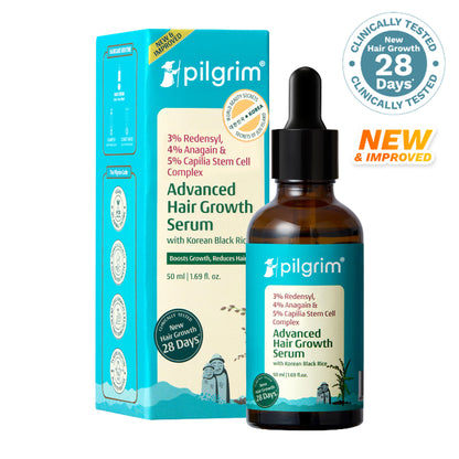Pilgrim 3% Redensyl 4% Anagain Rosemary Korean Black Rice Advance Hair Growth Serum For Men & Women