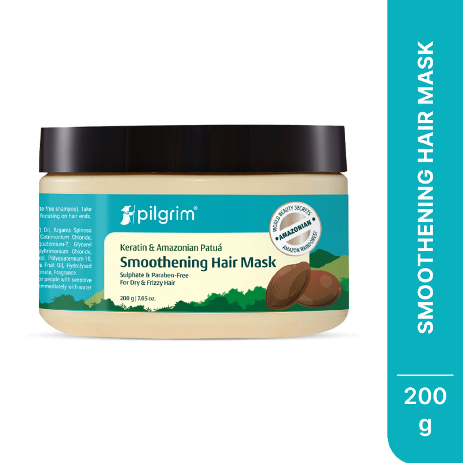 Pilgrim Amazonian Patua & Keratin Smoothening Hair Mask for Dry Damaged & Frizzy Hair Paraben Free
