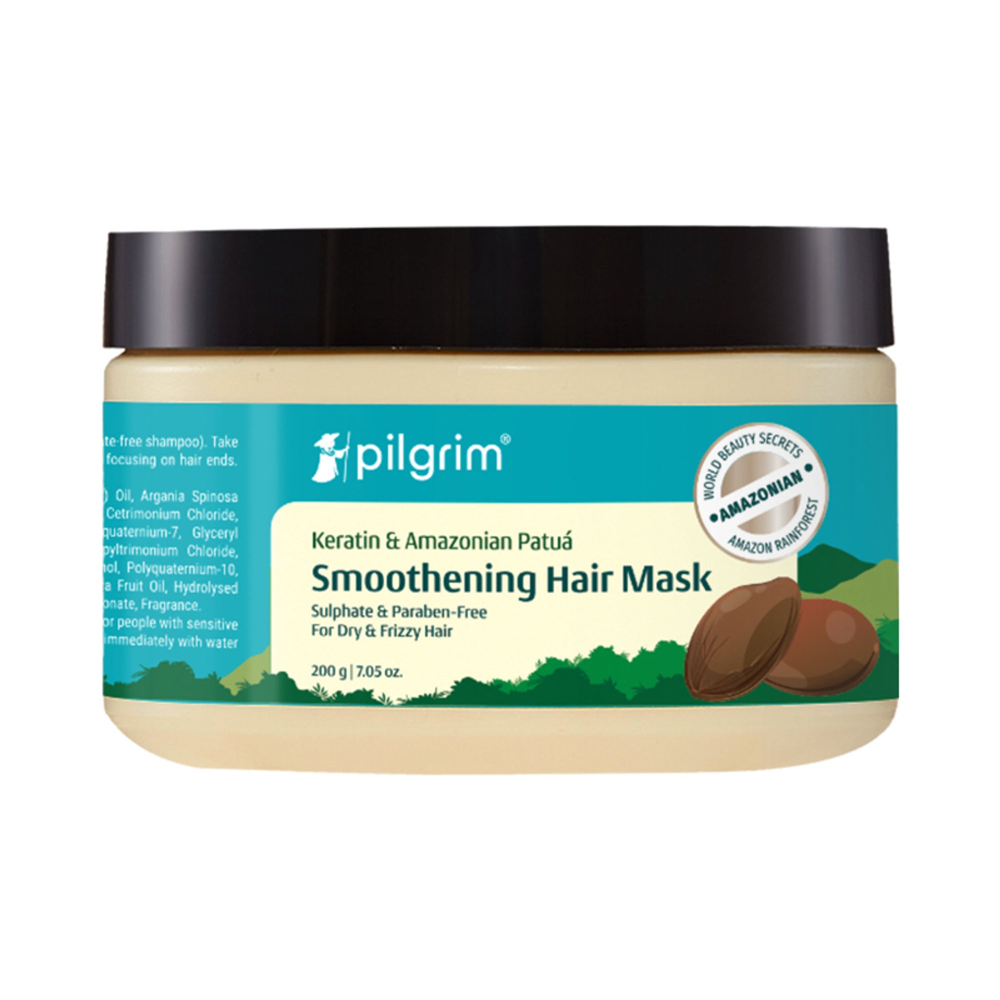 Pilgrim Amazonian Patua & Keratin Smoothening Hair Mask for Dry Damaged & Frizzy Hair Paraben Free