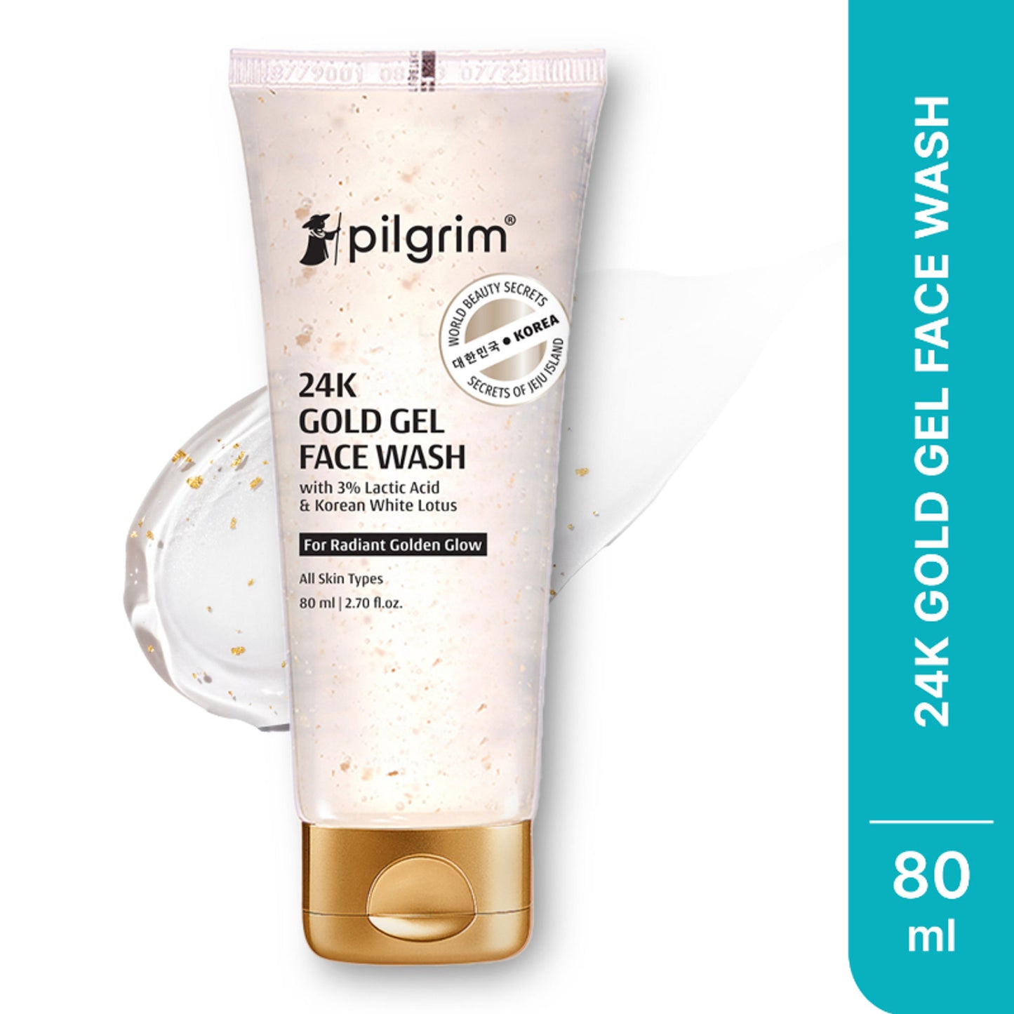 Pilgrim 24k Gold Face Wash with Korean White Lotus Brighten Radiant Natural Glow & Evens Skin Tone