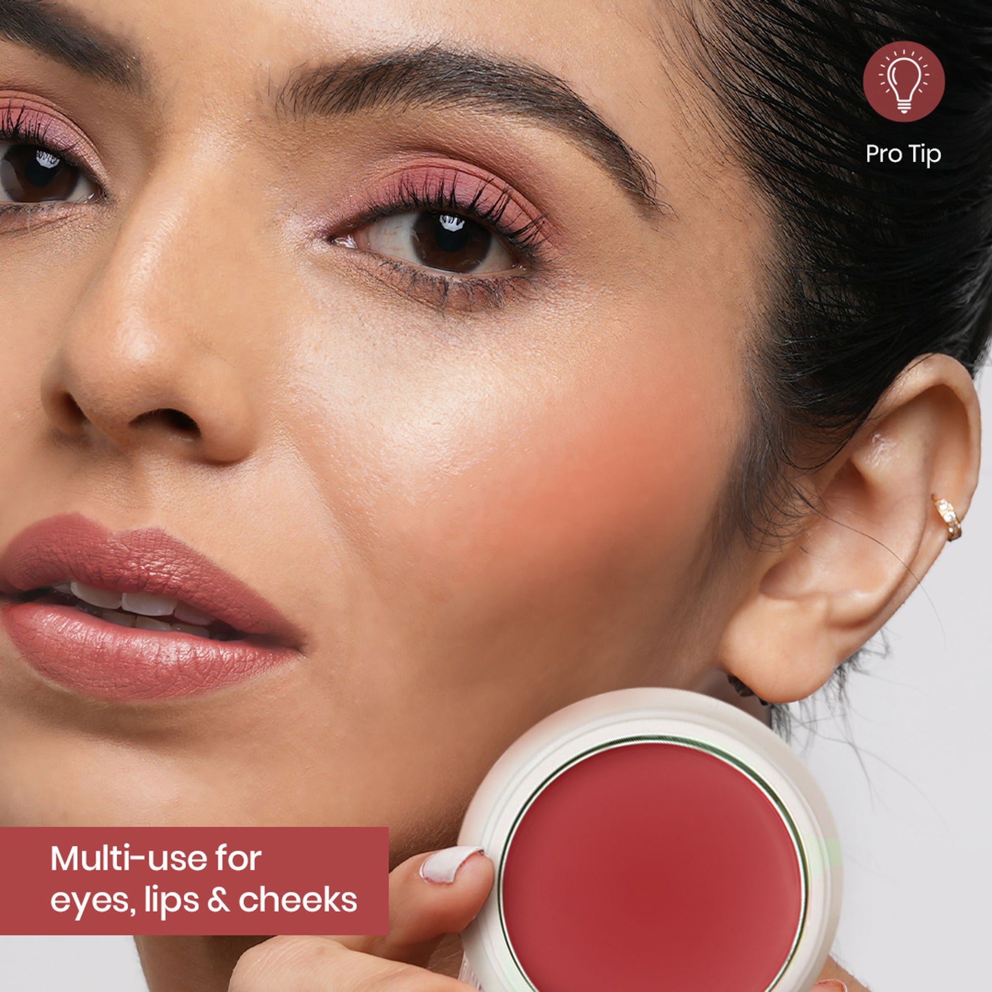 Insight Cosmetics Blusher With Vitamin E, Multi Use Super Pigmented, Dewy Finish - Raspberry Gelato