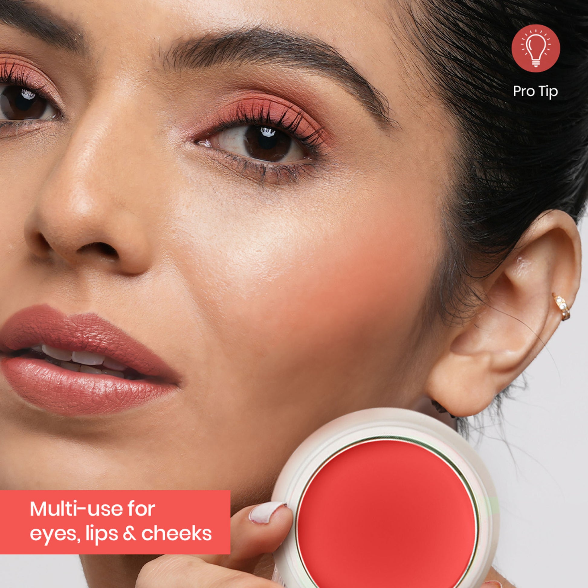 Insight Cosmetics Blusher With Vitamin E, Multi Use Super Pigmented, Dewy Finish - Strawberry Drip