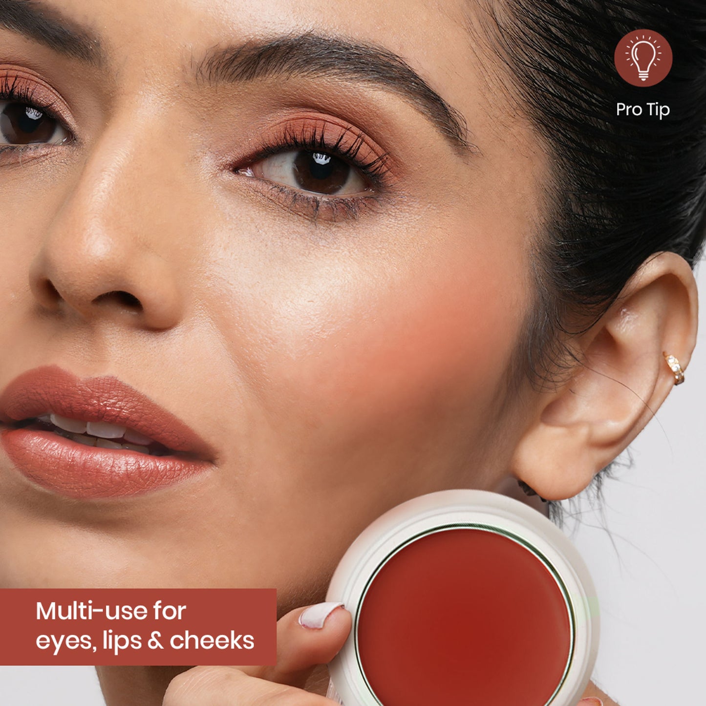 Insight Cosmetics Blusher With Vitamin E, Multi Use Super Pigmented, Dewy Finish - Caramel Eclair