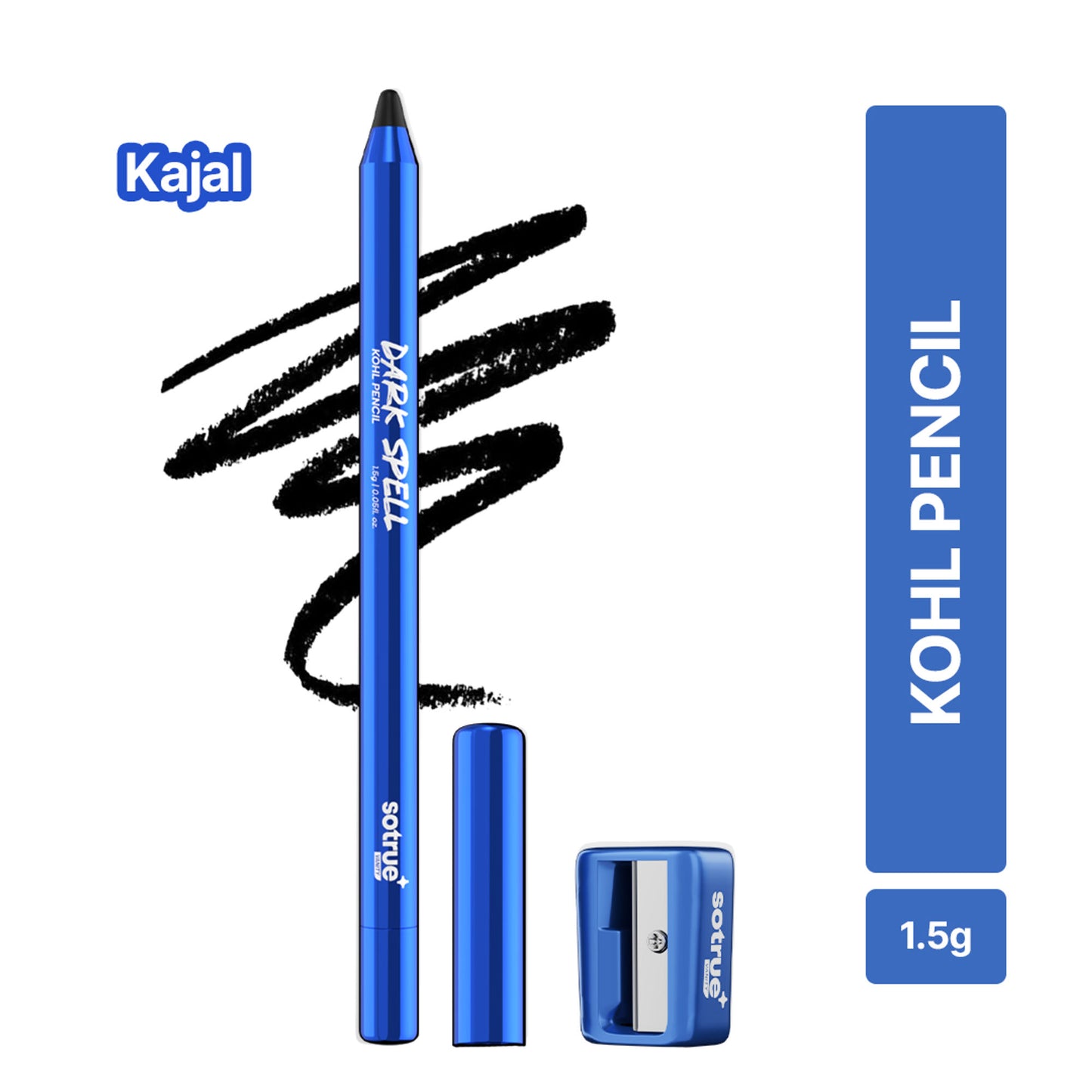 Sotrue Dark Spell Kohl Kajal Pencil With Sharpener - Black