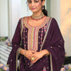 Indyancart IE Women Ethnic Motifs Embroidered Regular Mirror Work Kurta with Palazzos & With Dupatta