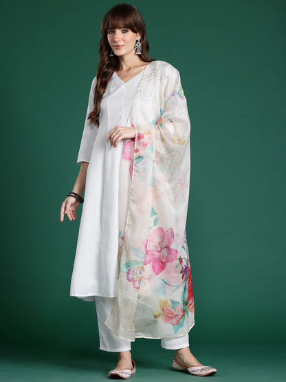 Dhiyona IE Anarkali Kurta with Trousers & With Dupatta