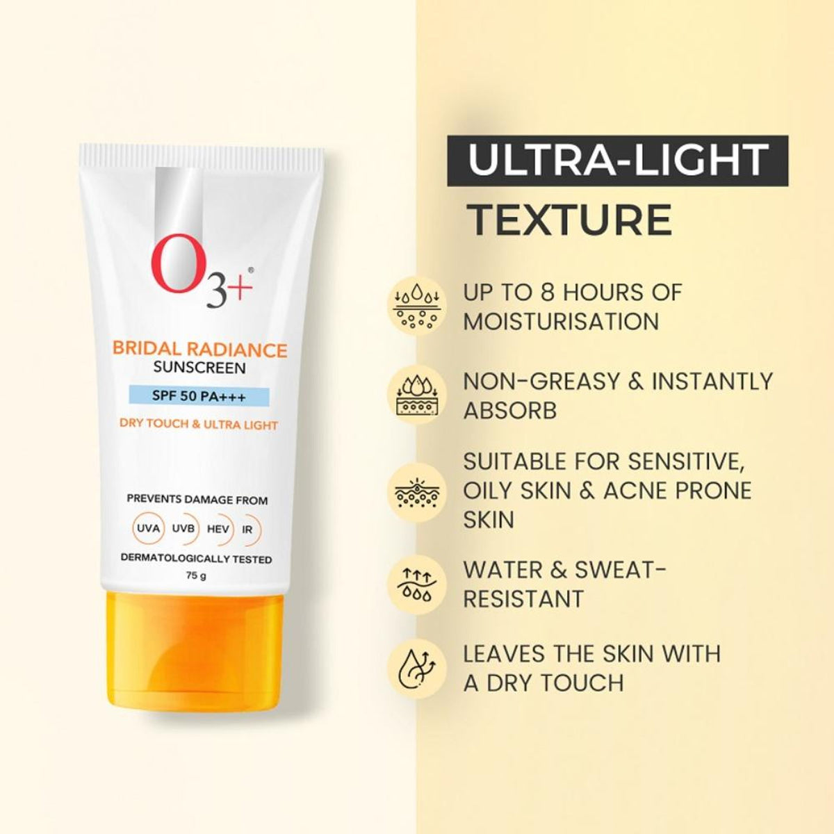 O3+ Professional Bridal Radiance Sunscreen SPF 50 PA +++