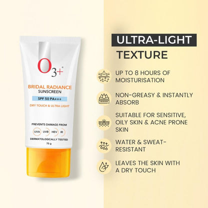 O3+ Professional Bridal Radiance Sunscreen SPF 50 PA +++