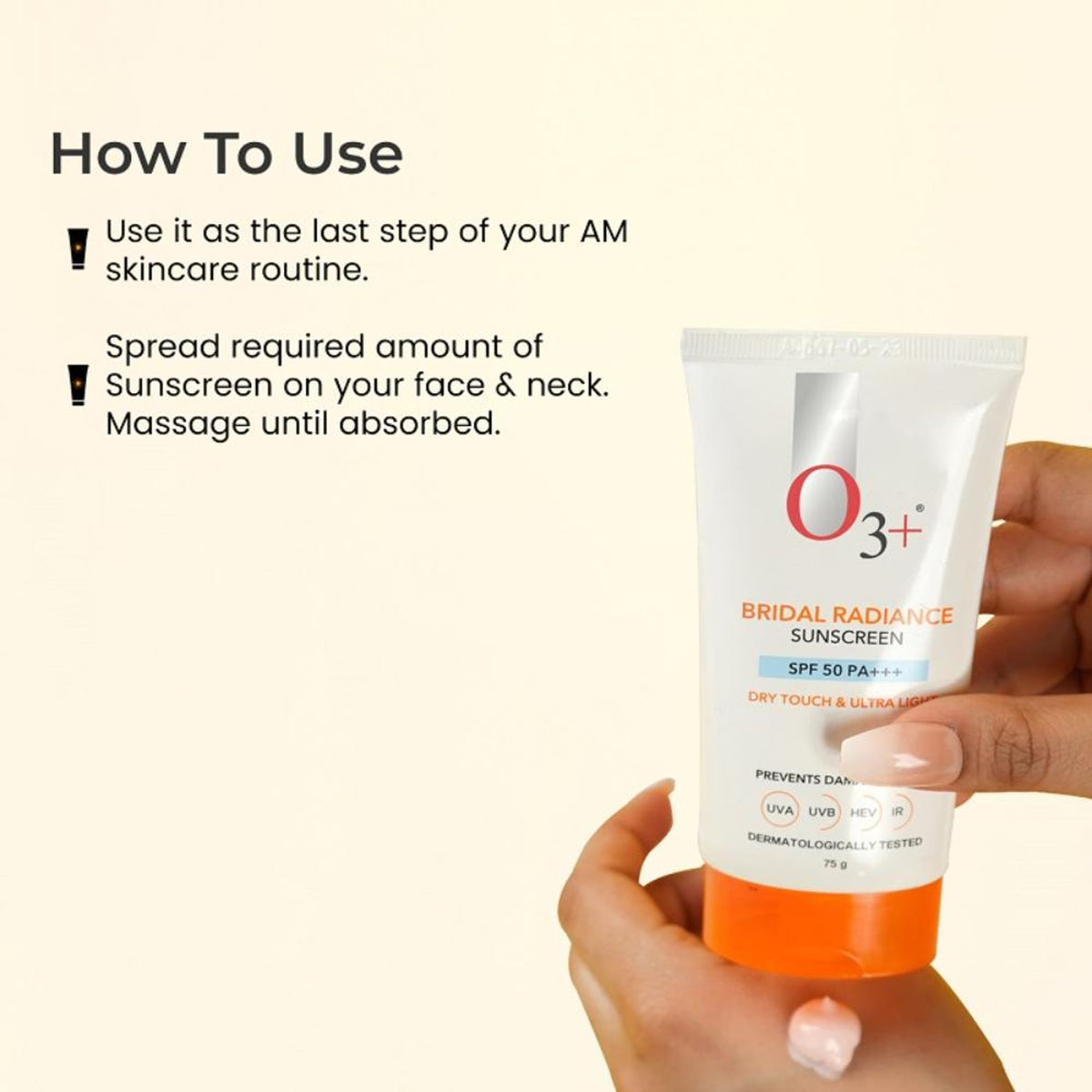 O3+ Professional Bridal Radiance Sunscreen SPF 50 PA +++