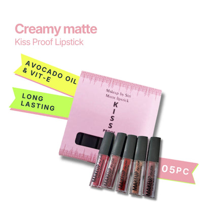 MAKEUP BY SITI Luxe Matte Waterproof, Non-Transfer, Long Lasting Liquid Lipstick - Pack of 5