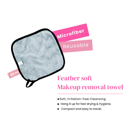 Rhe Cosmetics Velvet Clean Microfiber Makeup Removal Towel