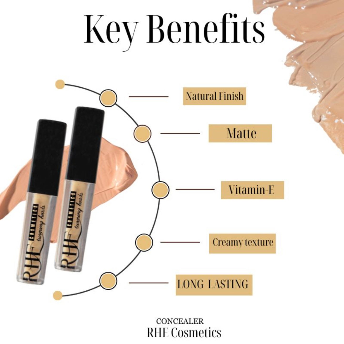 Rhe Cosmetics Velvet Veil Liquid Concealer - True Beige