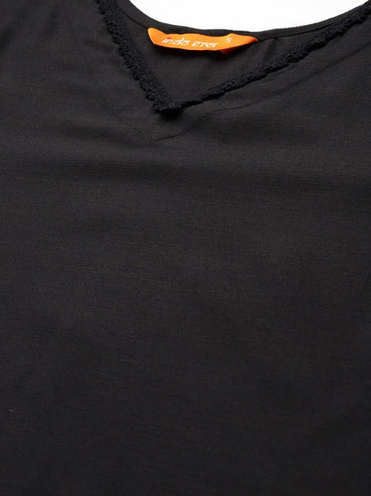 Solid Regular Kurta with Trousers & Dupatta