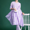 Indyancart IE Floral Printed Sequinned Pure Cotton Kurta With Trousers & Dupatta