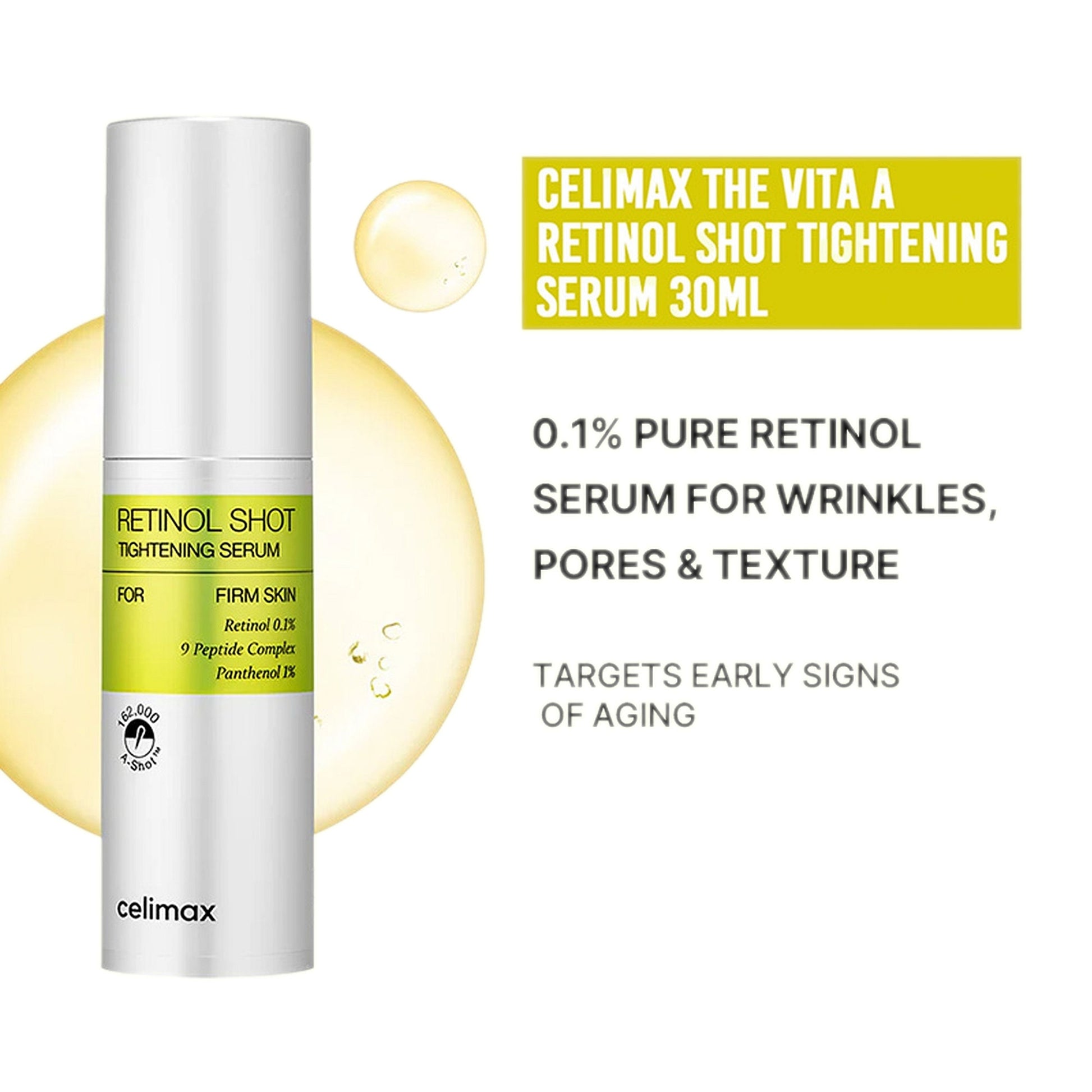 Celimax The Vita-A Retinol Shot Tightening Serum, For Anti-Aging, Dark Spots & Wrinkles