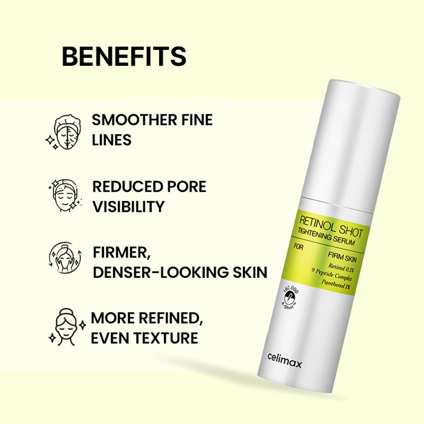 Celimax The Vita-A Retinol Shot Tightening Serum, For Anti-Aging, Dark Spots & Wrinkles