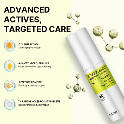 Celimax The Vita-A Retinol Shot Tightening Serum, For Anti-Aging, Dark Spots & Wrinkles