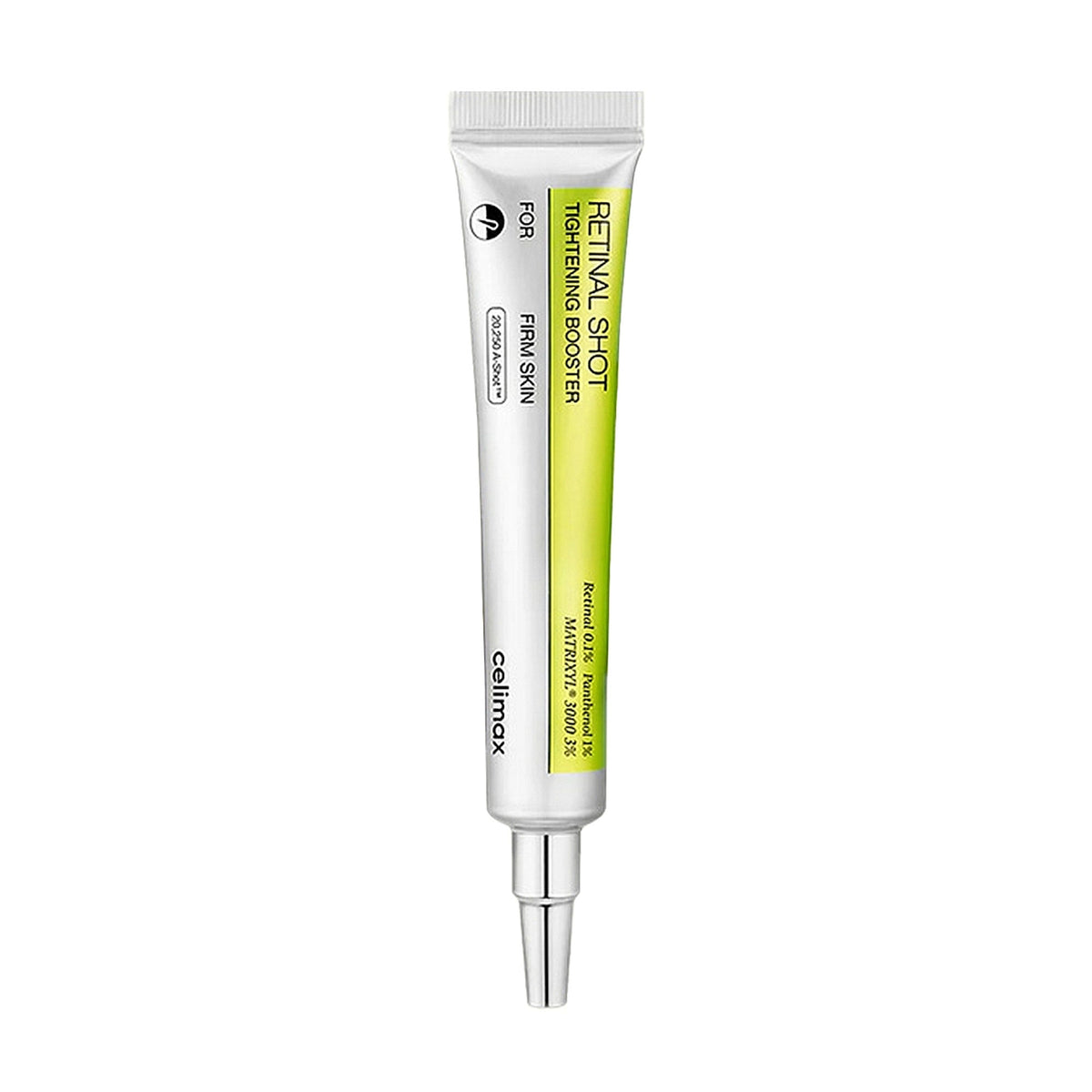 Celimax The Vita-A Retinal Shot tightening booster bottle, anti-aging serum for dark spots and wrinkles in sleek packaging