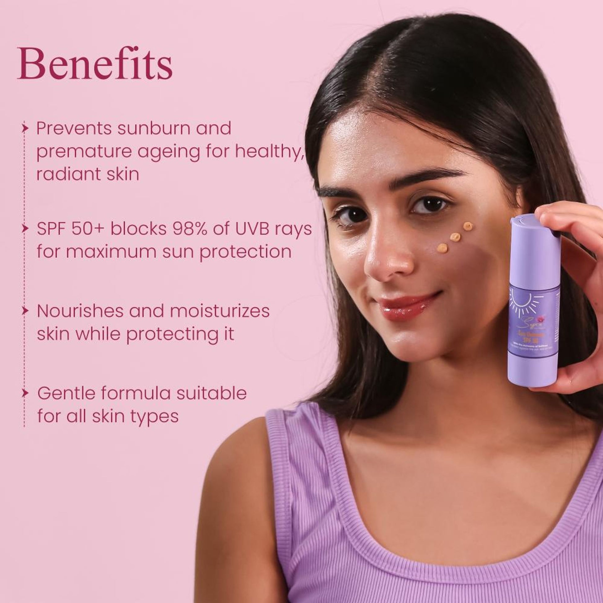 Saffrn Sun Defence SPF 50 Sunscreen With Richnes Of Saffron