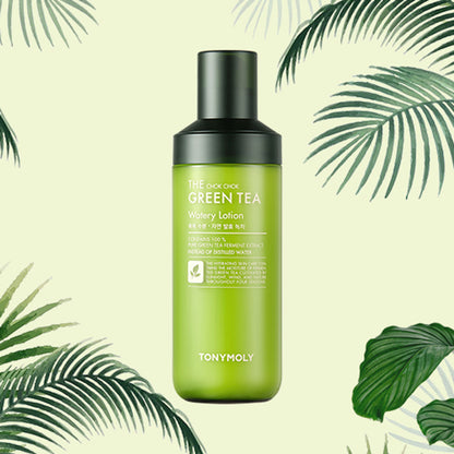 TONYMOLY Korean The Chok Chok Green Tea Watery Lotion to Hydrate & Soothe Dry, Dehydrated Skin