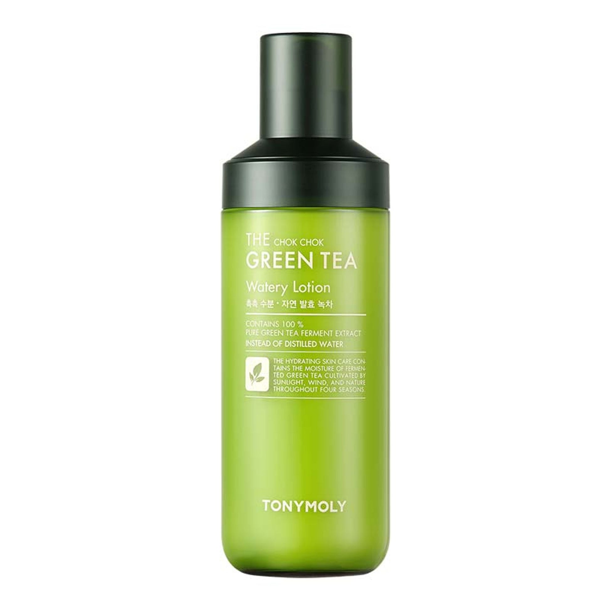 TONYMOLY Korean The Chok Chok Green Tea Watery Lotion to Hydrate & Soothe Dry, Dehydrated Skin