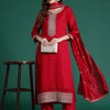 Dhiyona IE Ethnic Motifs Embroidered Sequinned Kurta with Trousers & With Dupatta
