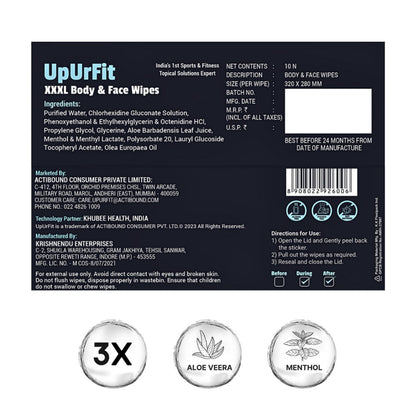 UpUrFit XXXL Body & Face Wipes