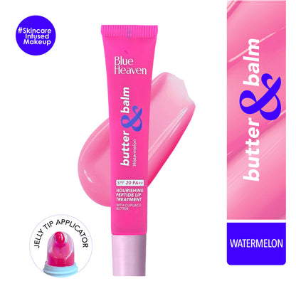 Blue Heaven Butter & Balm Tinted Lip Balm with spf 20 PA++ Infused with Cupuacu Butter - Watermelon