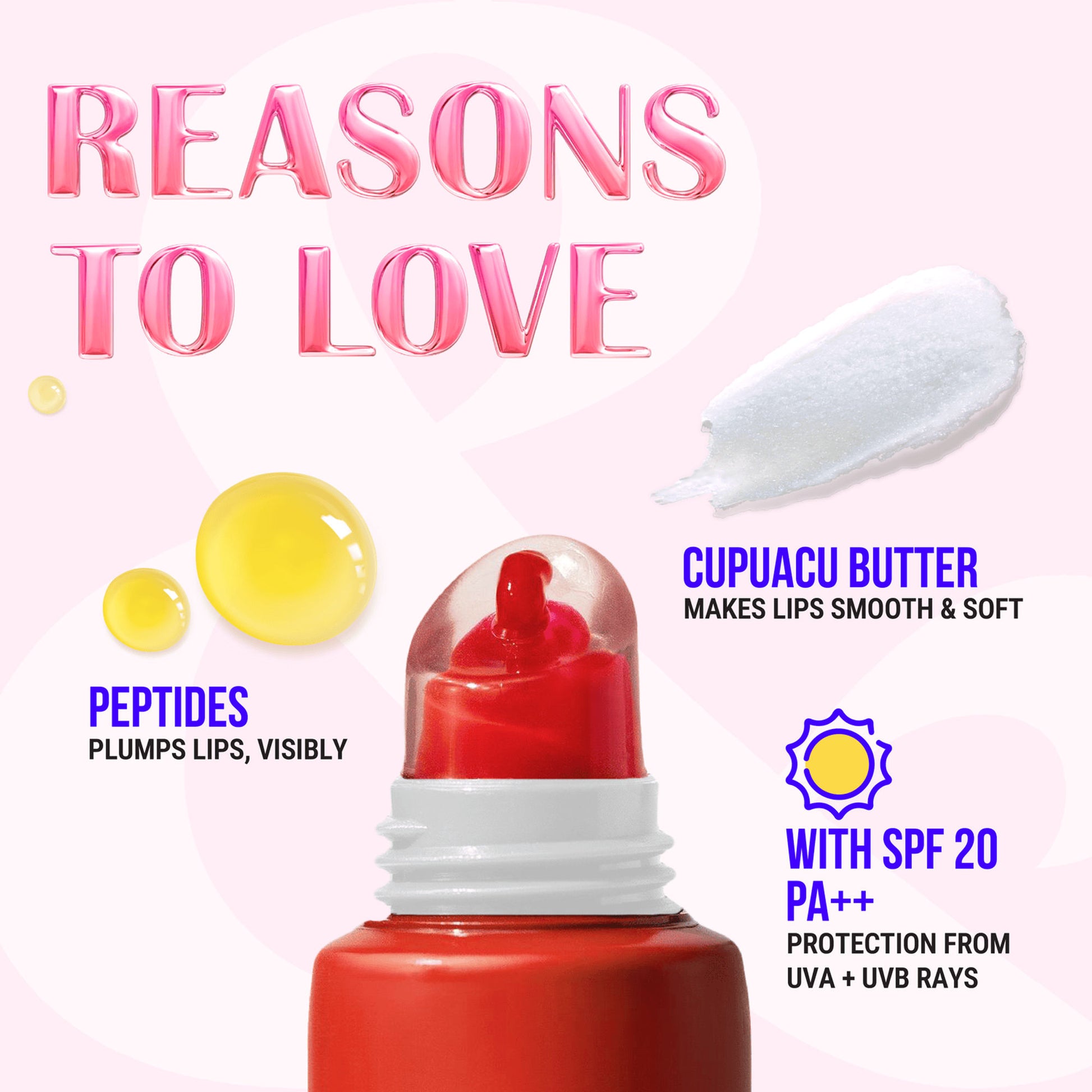 Blue Heaven Butter & Balm Tinted Lip Balm with spf 20 PA++ Infused with Cupuacu Butter - Cocoa