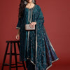 Dhiyona IE Floral Embroidered Sequinned Kurta With Trousers & Dupatta