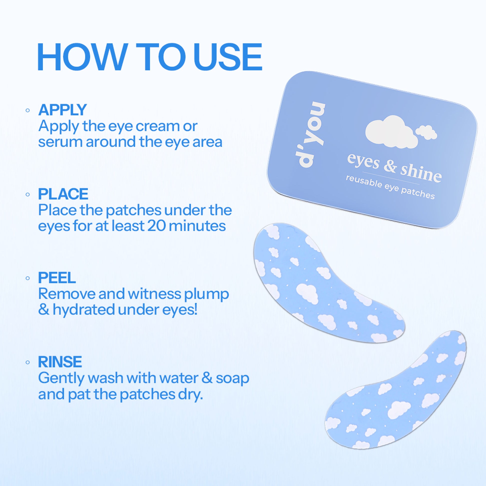 d'you Eyes & Shine - Reusable Eye Patches