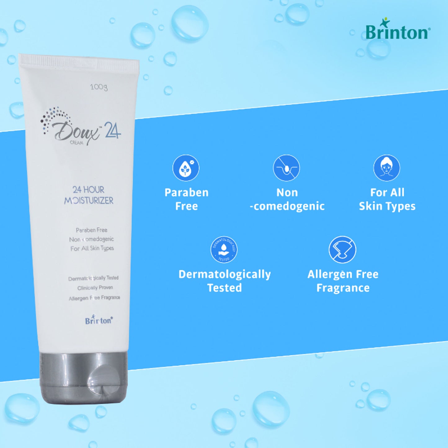 Brinton Doux 24 Hour Moisturizer Cream Face, Moisturizer