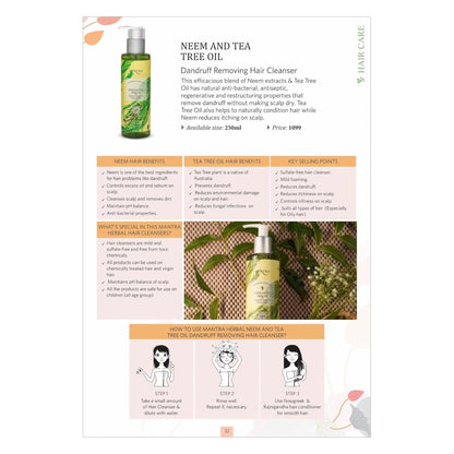 Mantra Herbal Neem & Tea Tree Oil Dandruff Removing Hair Cleanser