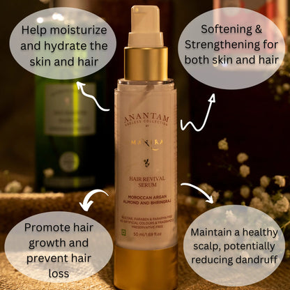Mantra Herbal Anantam Hair Revival Serum - Moroccan Argan Almond And Bhringraj