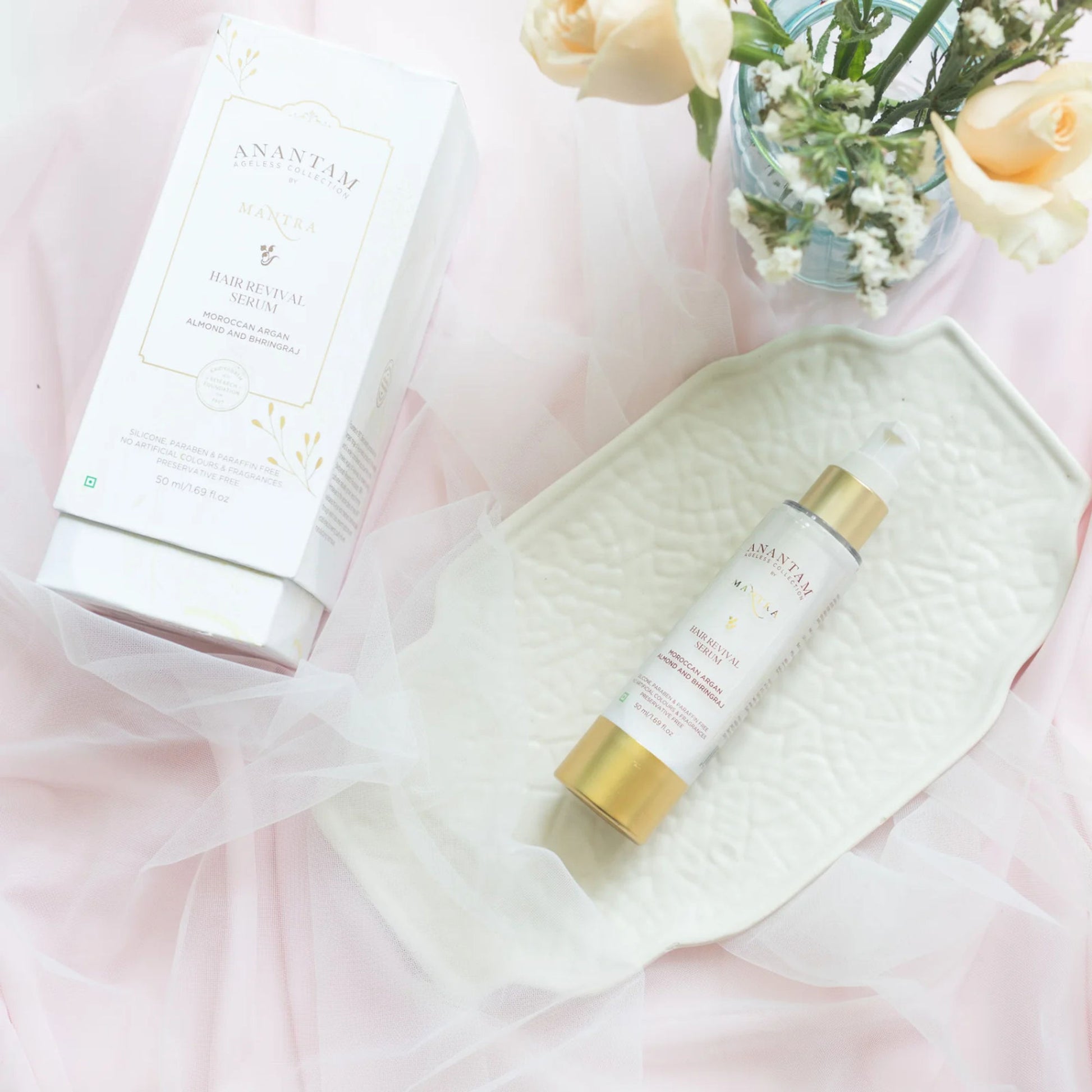 Mantra Herbal Anantam Hair Revival Serum - Moroccan Argan Almond And Bhringraj
