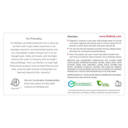 Melblok Bio-recovery Clear Cucumber Face Wash