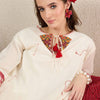 Dhiyona IE Women Ethnic Motifs Embroidered Cotton Kurta with Trousers