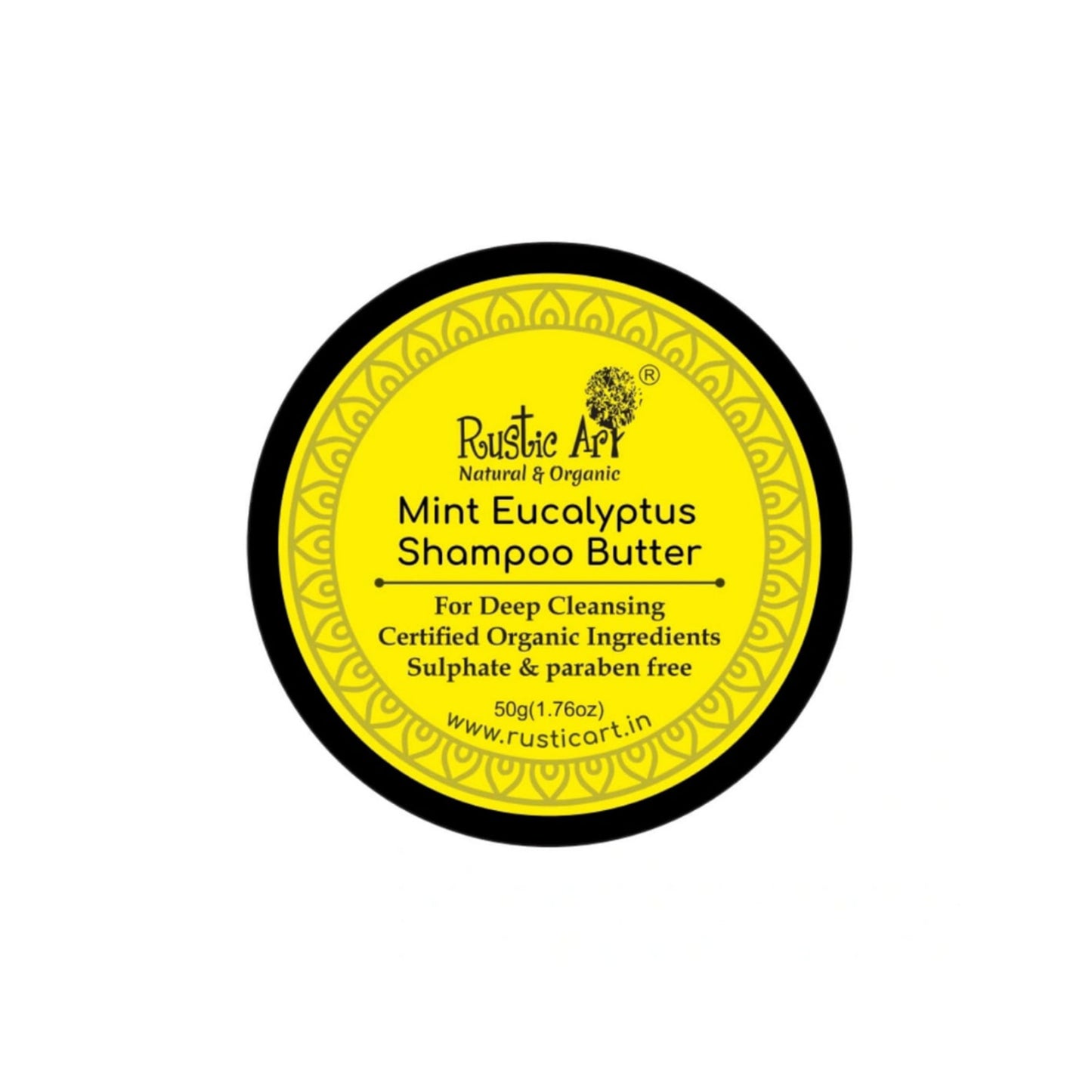 Rustic Art Mint Eucalyptus Shampoo Butter for Deep Cleansing