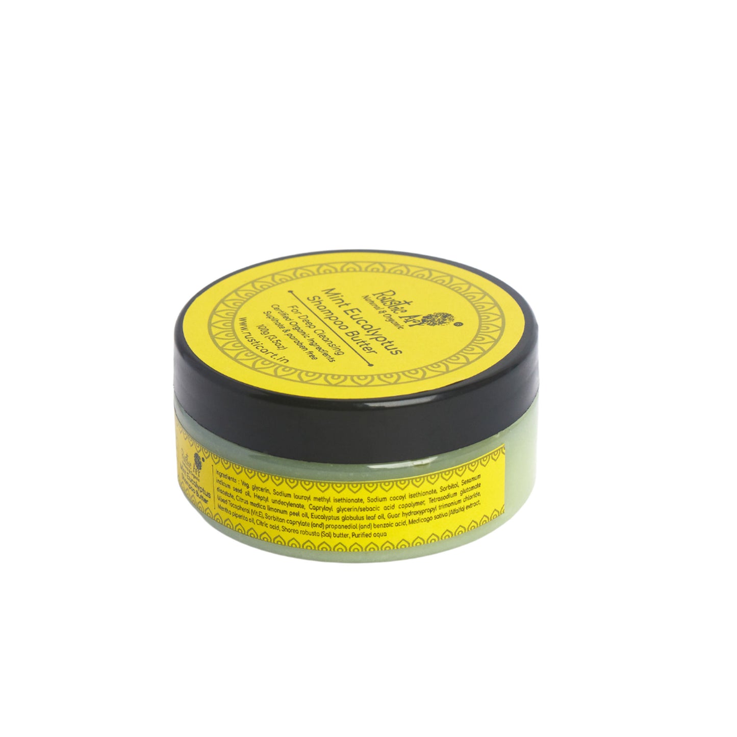 Rustic Art Mint Eucalyptus Shampoo Butter for Deep Cleansing