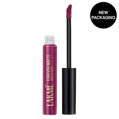 Lakme Forever Matte Liquid Lip Color, 16Hr Lipstick, Lightweight & Transferproof - Purple Pout