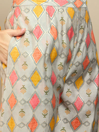 Dhiyona IE Printed Shirt With Trousers